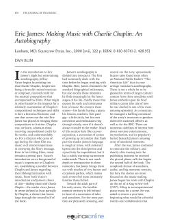 Eric James: Making Music with Charlie Chaplin: An Autobiography