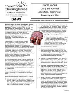 FACTS ABOUT Drug and Alcohol Addiction, Treatment, Recovery