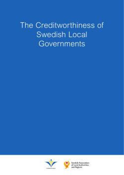 The Creditworthiness of Swedish Local Governments