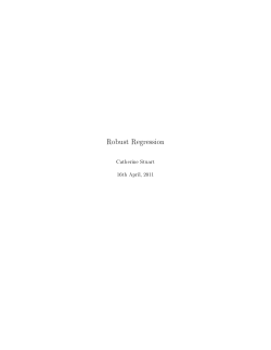 Robust Regression - Department of Mathematical Sciences