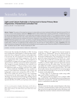 Scientific Article - American Academy of Pediatric Dentistry