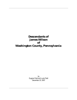 Descendants of James Wilson