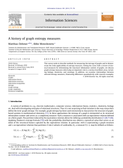 A history of graph entropy measures