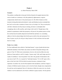 Psalm 4 - chass.utoronto