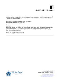 Heat exchange processes and thermal dynamics of a glacier