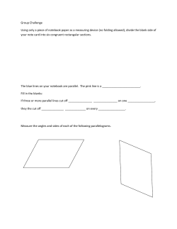 Group Challenge Using only a piece of notebook paper as a
