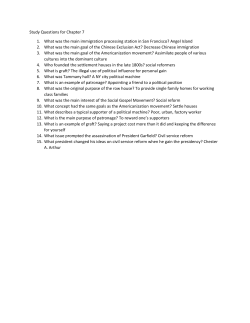 Study Questions for Chapter 7 1. What was the main immigration