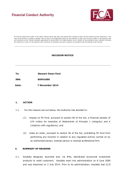 Decision notice: Stewart Owen Ford