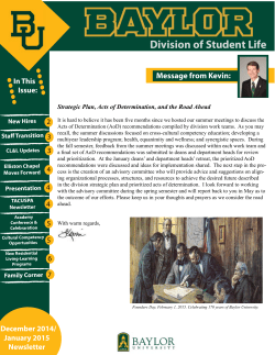 Student Life Newsletter December 2014/January