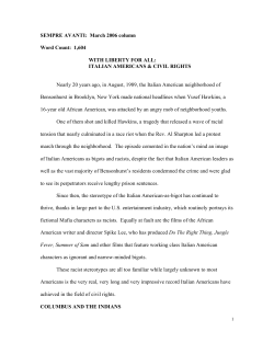 March Edition - Order Sons of Italy in America