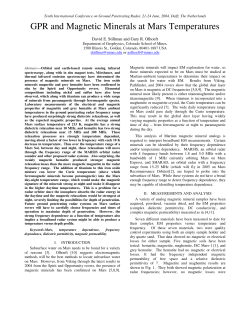 GPR and Magnetic Minerals at Mars Temperatures