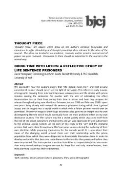 Doing time with lifers - the Community Justice Portal