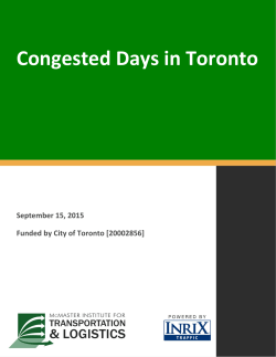 Congested Days in Toronto