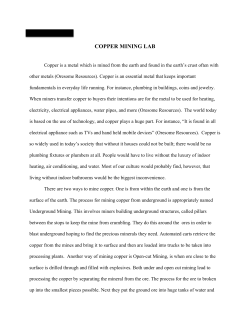 copper mining and industrial waste lab