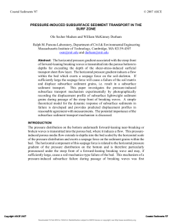Pressure-induced subsurface sediment