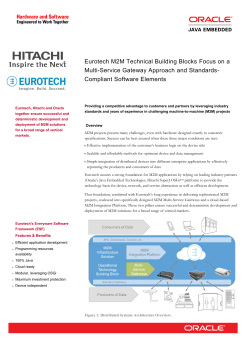 M2M Building Blocks and Multi-Service Gateway