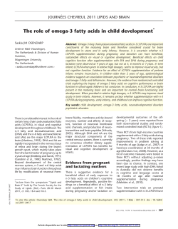 The role of omega-3 fatty acids in child development\*