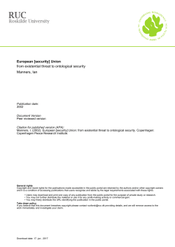 European [security] Union from existential threat to