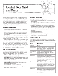Alcohol: Your Child and Drugs