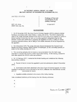 IN THE FIRST JUDICIAL CIRCUIT, U.S. ARMY MILITARY DISTRICT