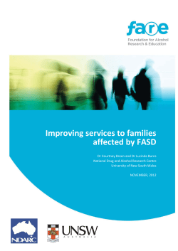 Improving services to families affected by FASD