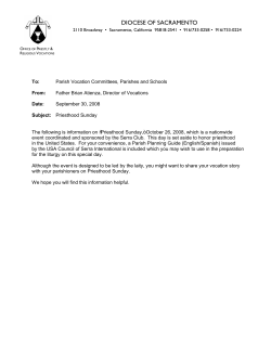 PRIESTHOOD SUNDAY October 26, 2008 Celebrate!