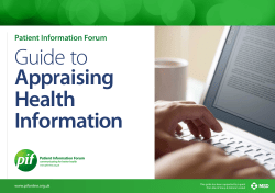 Appraising Health Information