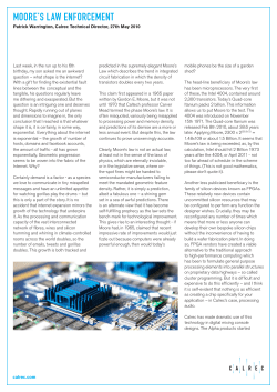 Moore`s Law enforceMent