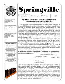 January 2014 - Springville Community Schools
