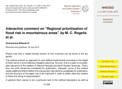 Interactive comment on “Regional prioritisation of flood risk