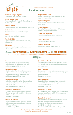 Antojitos Para Comenzar - El Chile Cafe y Cantina