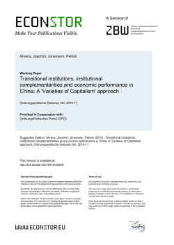 A `Varieties of Capitalism`