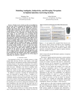 Modeling Ambiguity, Subjectivity, and Diverging