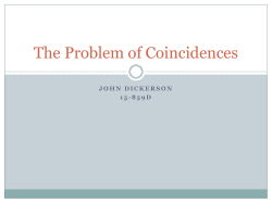 The Problem of Coincidences