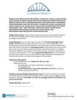 Bridge Project - The Koch Institute for Integrative Cancer Research
