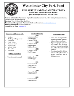 Westminster City Park Pond Fish Survey and Management Data