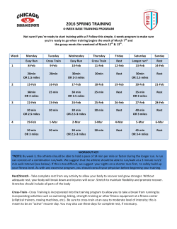 4-‐week base training program