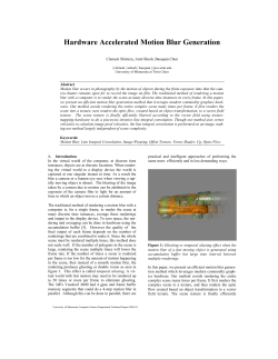 Hardware Accelerated Motion Blur Generation