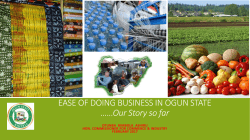 EASE OF DOING BUSINESS IN OGUN STATE