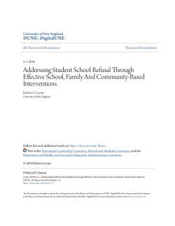 Addressing Student School Refusal Through Effective