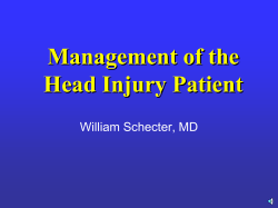 Management of the Head Injury Patient