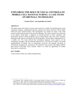 exploring the role of visual controls on mobile cell manufacturing