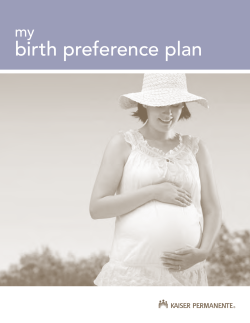 My Birth Prefrence Plan