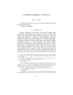 candor in criminal advocacy