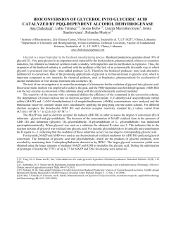 bioconversion of glycerol into glyceric acid catalyzed by…