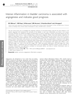 Intense inflammation in bladder carcinoma is