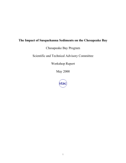 The Impact of Susquehanna Sediments