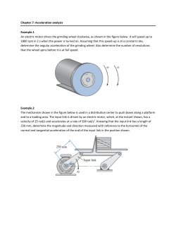 Chapter.7: Acceleration analysis Example.1 An electric motor drives