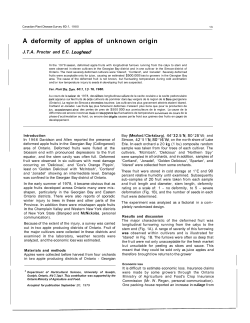 A deformity of apples of unknown origin J.T.A. Proctor and E.C.