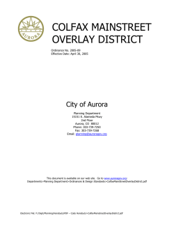 colfax mainstreet overlay district